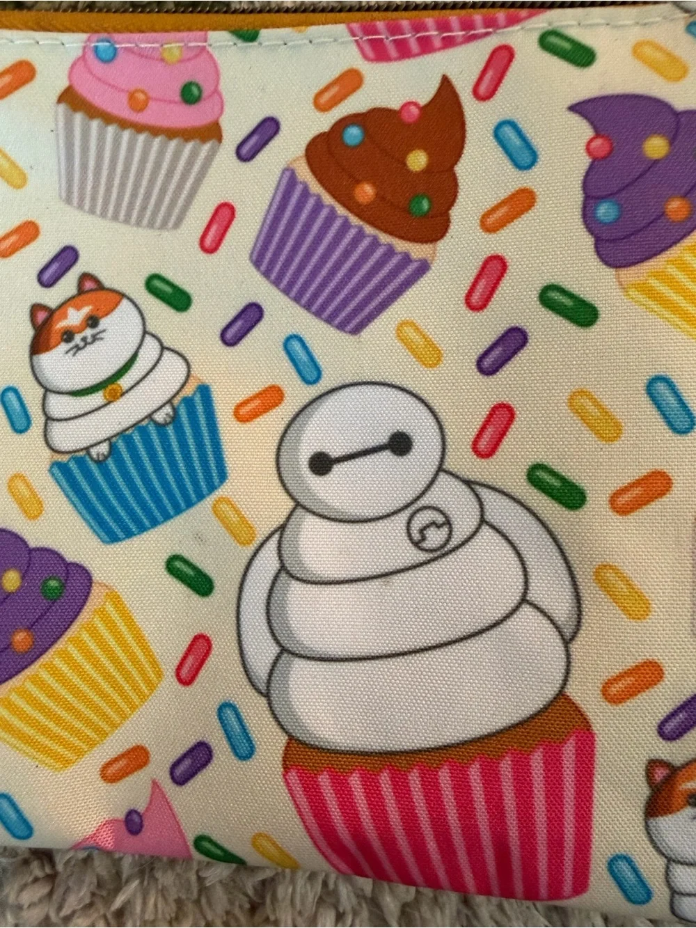 Loungefly Cute Cupcake Zip Pouch with Baymax Character